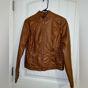 Slim fit faux leather jacket sz M